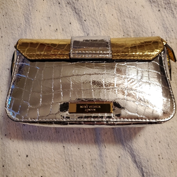 Kurt Geiger Two-Tone Croc Embossed Leather Satchel - Picture 5 of 8